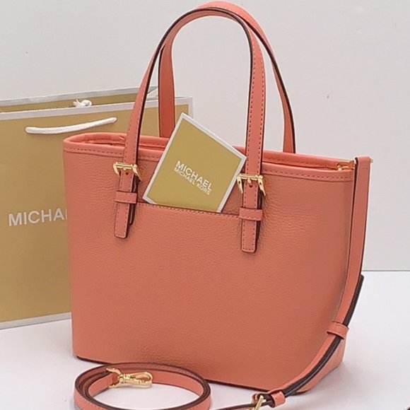Michael Kors Xs Cryl Conv Tz Tote Sherbert Leather - Picture 11 of 16